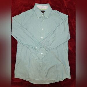 Tattersall Blue Casual Button Down Shirt with Pointed Collar